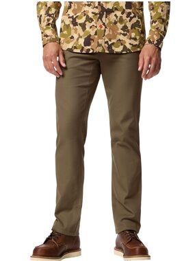 Duck Camp Guide Brush Pants Mens 34x32 Straight khaki Canvas Hunting Outdoors